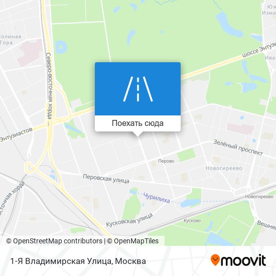 Карта 1-Я Владимирская Улица