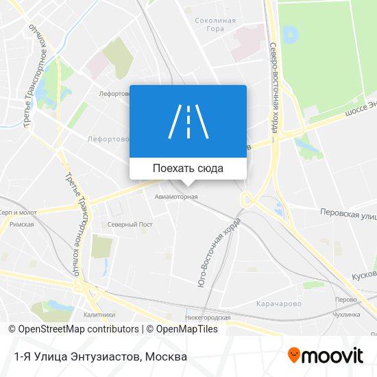 Карта 1-Я Улица Энтузиастов