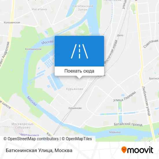 Карта Батюнинская Улица