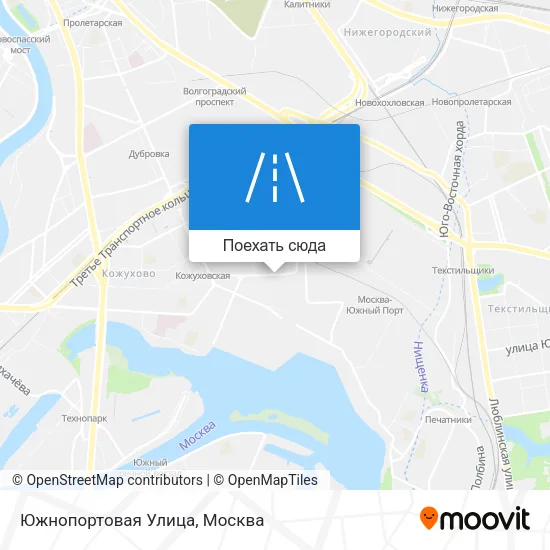 Карта Южнопортовая Улица
