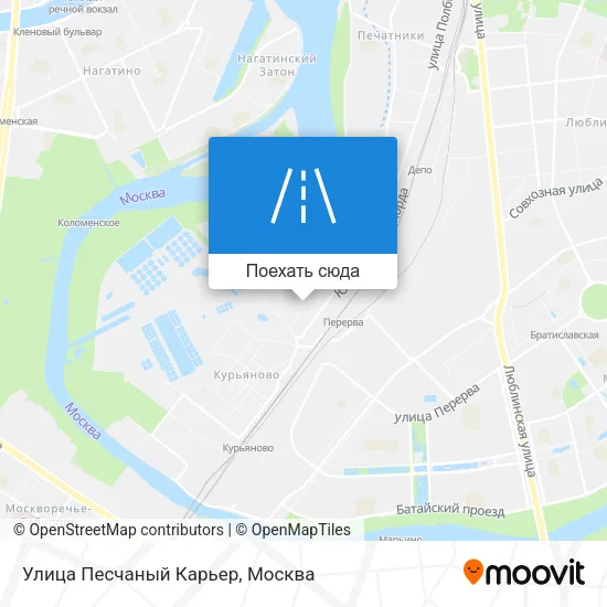 Карта Улица Песчаный Карьер