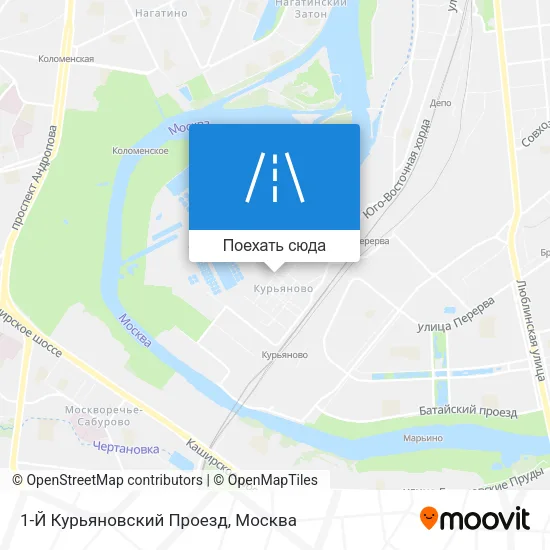 Карта 1-Й Курьяновский Проезд