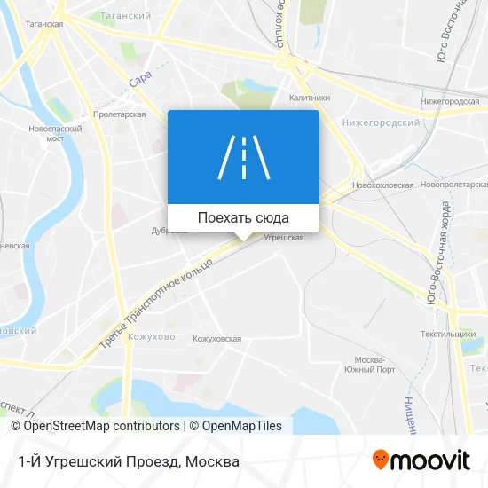 Карта 1-Й Угрешский Проезд