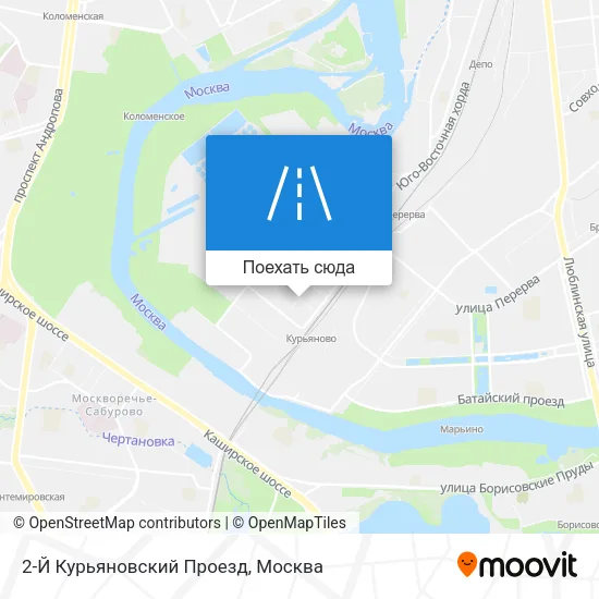 Карта 2-Й Курьяновский Проезд