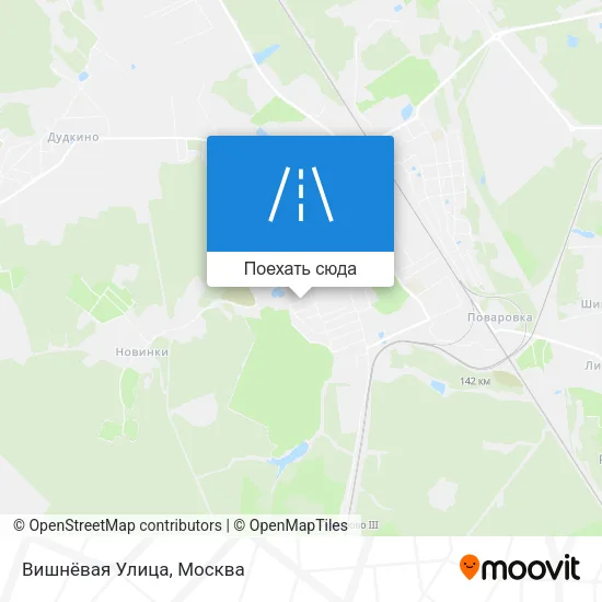 Карта Вишнёвая Улица