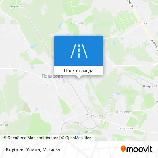 Карта Клубная Улица