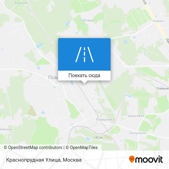 Карта Краснопрудная Улица