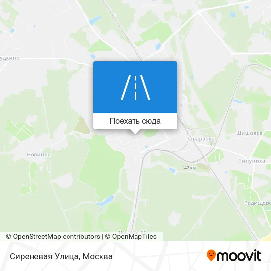 Карта Сиреневая Улица