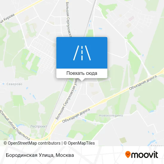 Карта Бородинская Улица