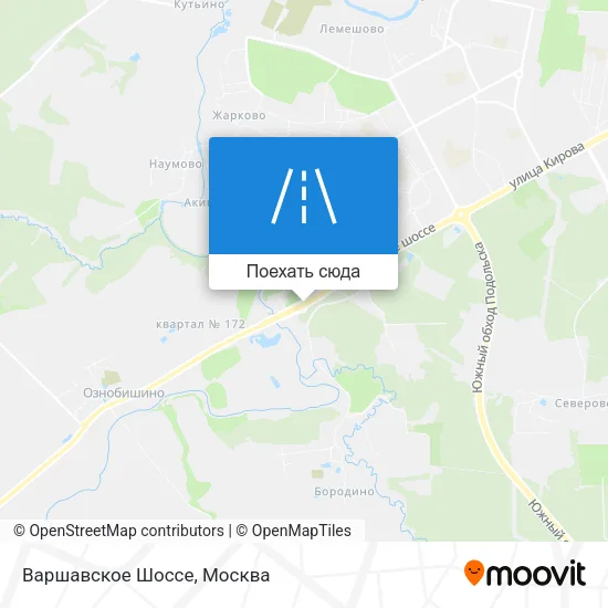 Карта Варшавское Шоссе