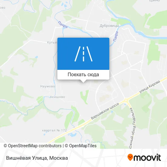 Карта Вишнёвая Улица