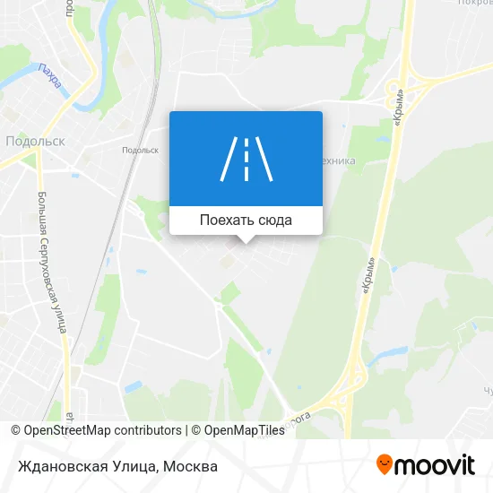 Карта Ждановская Улица