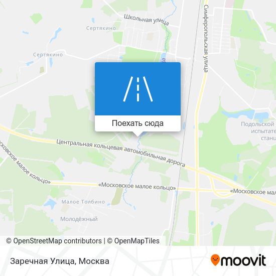 Карта Заречная Улица