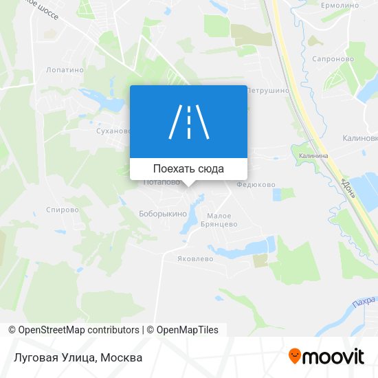 Карта Луговая Улица