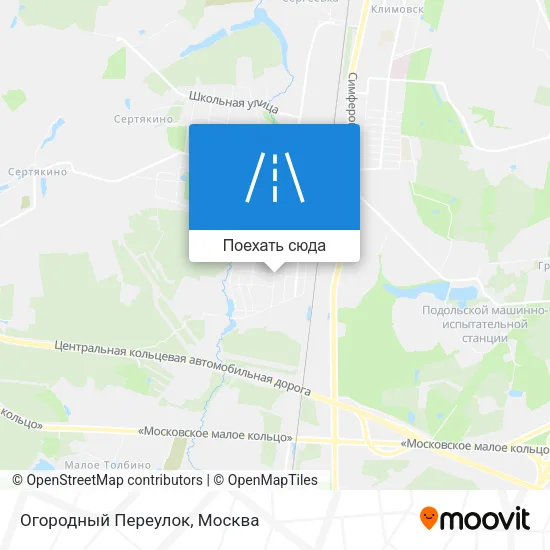 Карта Огородный Переулок
