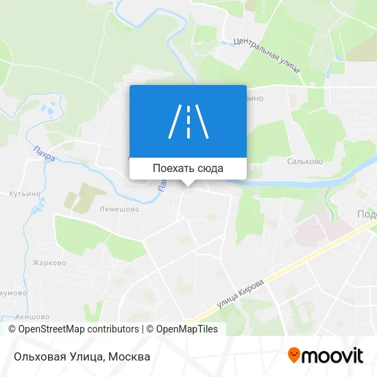 Карта Ольховая Улица
