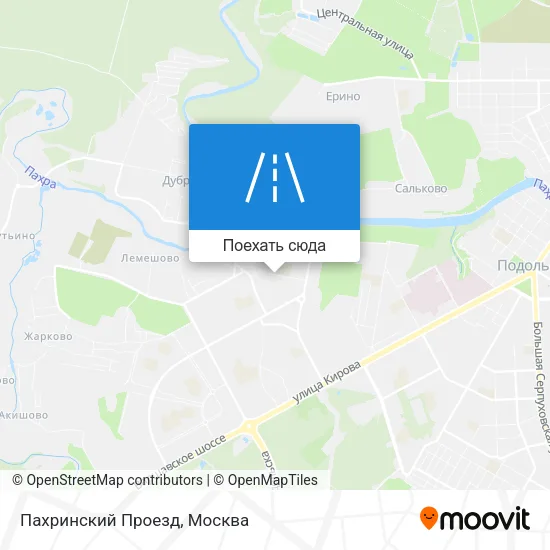 Карта Пахринский Проезд
