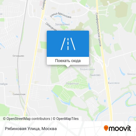 Карта Рябиновая Улица