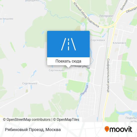 Карта Рябиновый Проезд