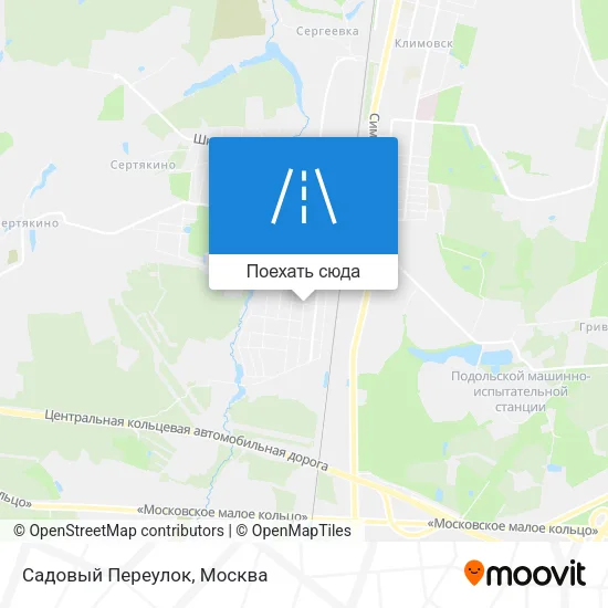Карта Садовый Переулок