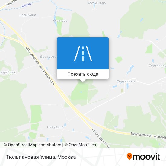 Карта Тюльпановая Улица