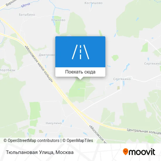 Карта Тюльпановая Улица