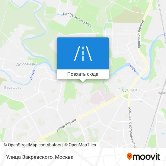 Карта Улица Закревского
