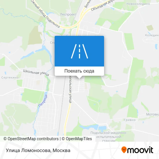 Карта Улица Ломоносова