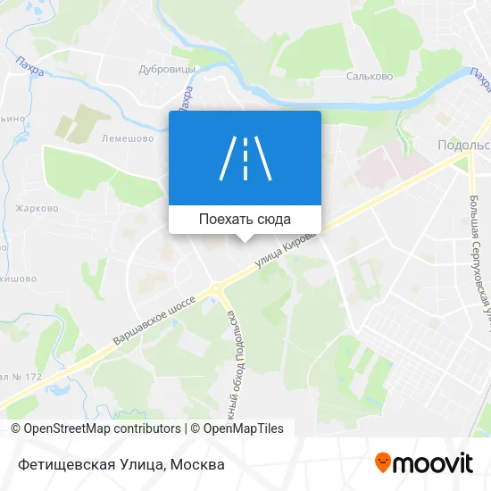 Карта Фетищевская Улица