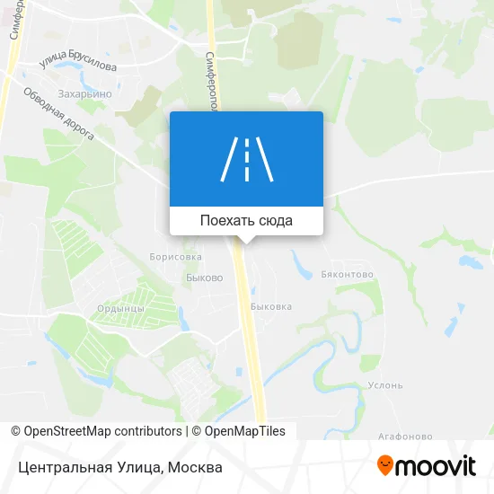 Карта Центральная Улица