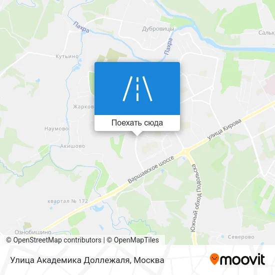 Карта Улица Академика Доллежаля