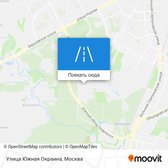 Карта Улица Южная Окраина