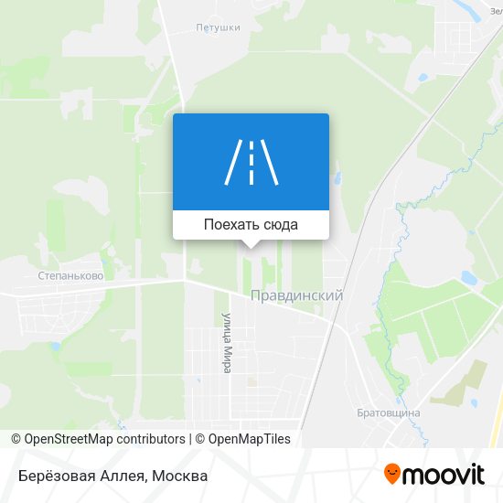 Карта Берёзовая Аллея