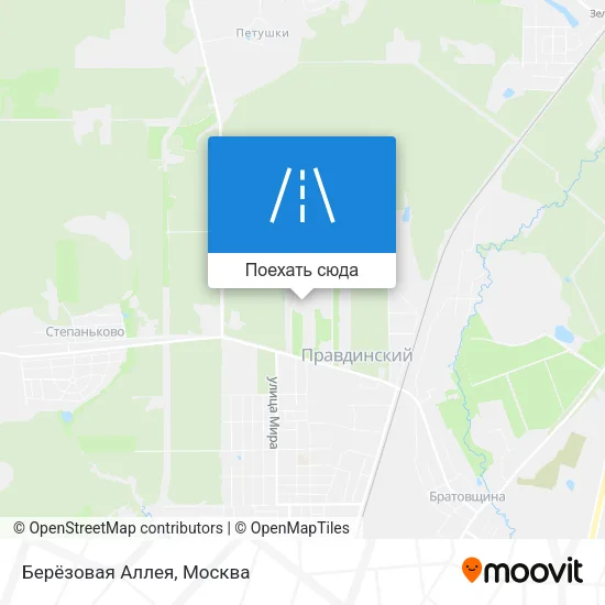 Карта Берёзовая Аллея