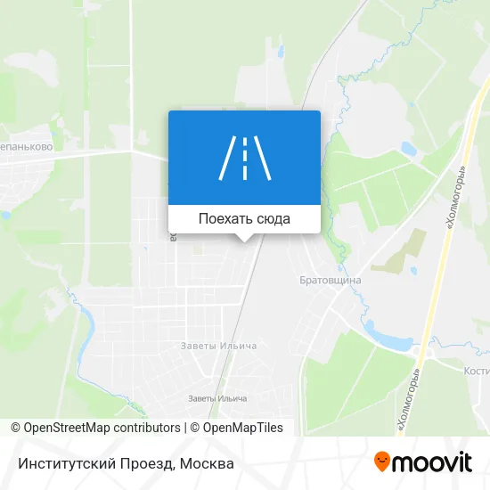 Карта Институтский Проезд