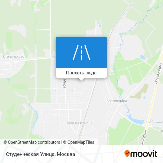 Карта Студенческая Улица