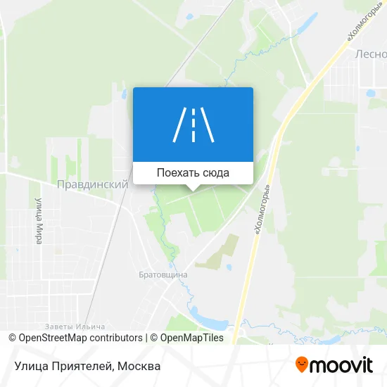 Карта Улица Приятелей