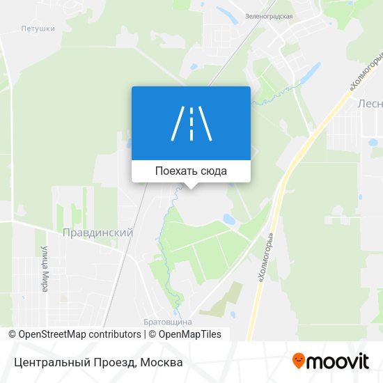 Карта Центральный Проезд