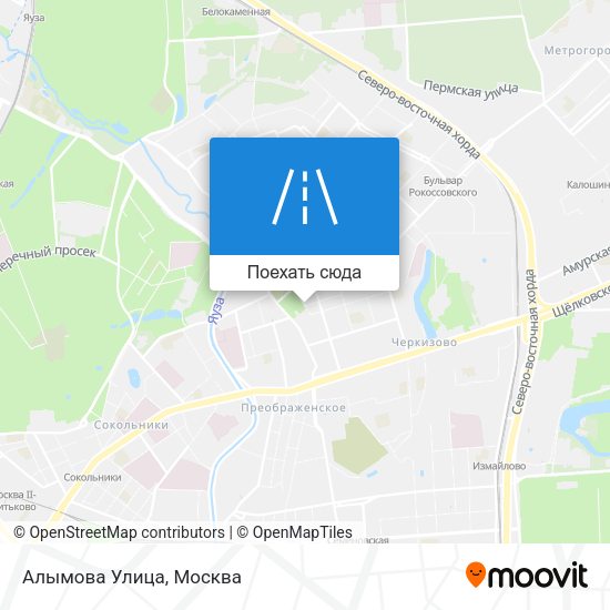 Карта Алымова Улица