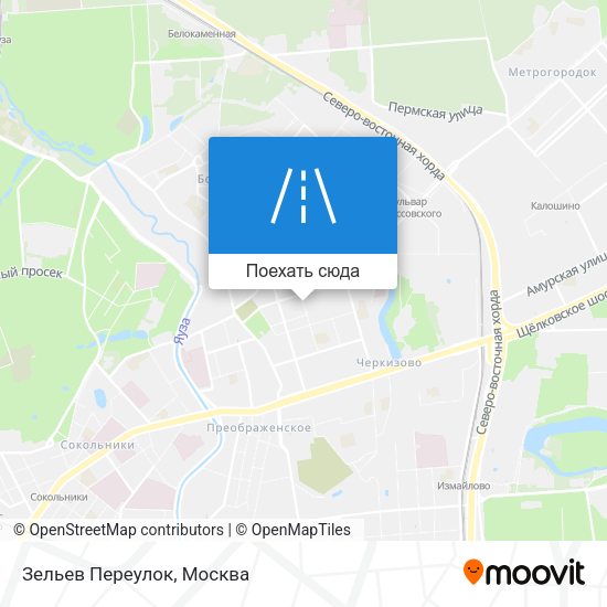 Карта Зельев Переулок