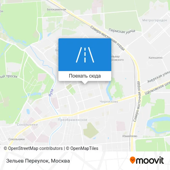 Карта Зельев Переулок