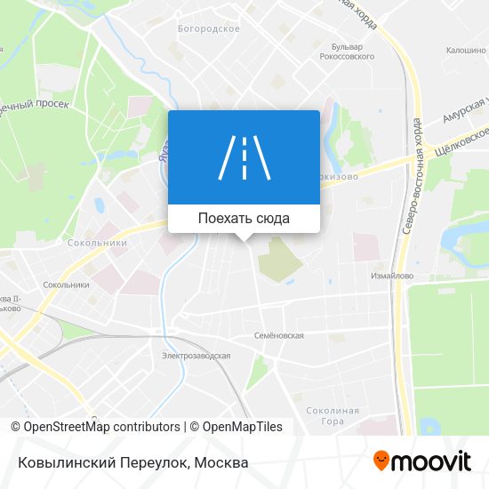 Карта Ковылинский Переулок