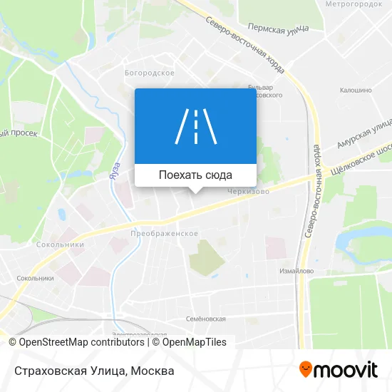 Карта Страховская Улица
