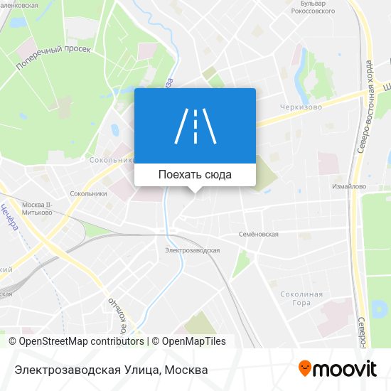 Карта Электрозаводская Улица