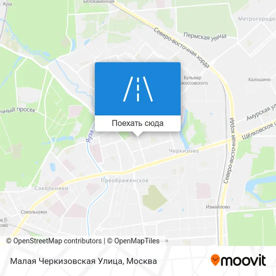 Карта Малая Черкизовская Улица