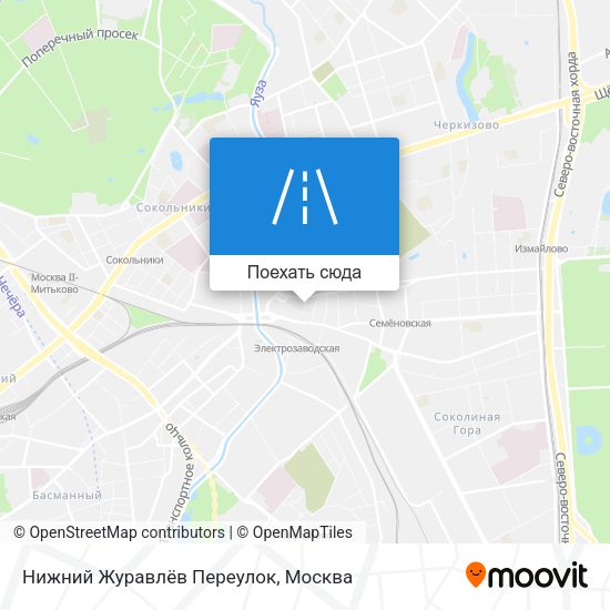 Карта Нижний Журавлёв Переулок