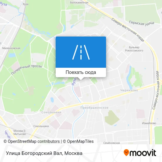 Карта Улица Богородский Вал