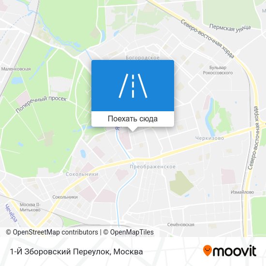 Карта 1-Й Зборовский Переулок