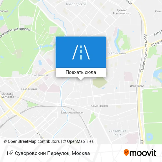 Карта 1-Й Суворовский Переулок