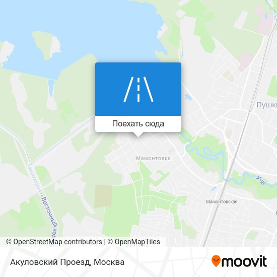 Карта Акуловский Проезд